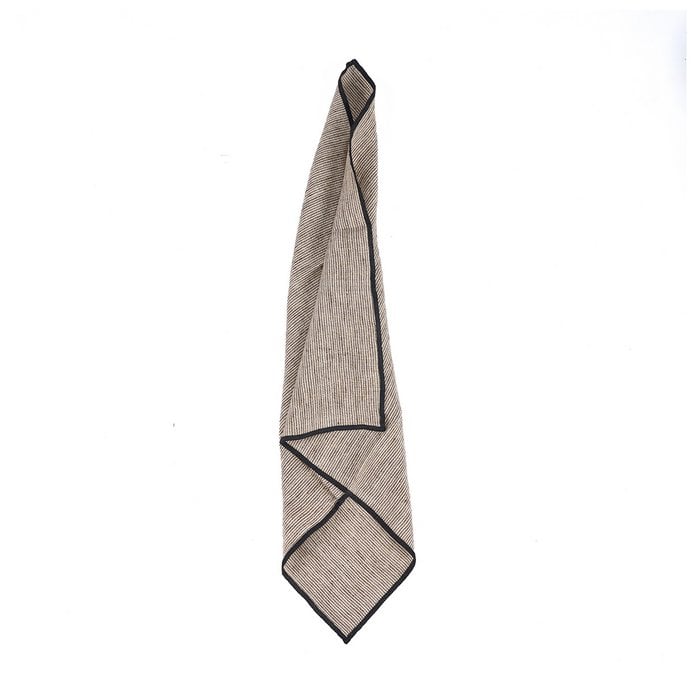 De Code Linnen Servet - Natuurlijk Zwart - 45x45