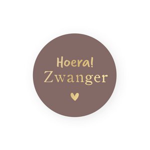 Aufkleber schwanger | Goldfolie