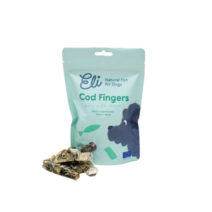 Getrocknete Kabeljauhautfinger, natürliche Einzelzutaten-Hundeköstlichkeiten, 80 g