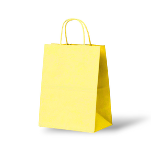 Paper bag (m) - yellow - (100 pieces)