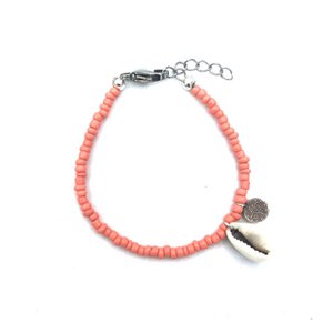 Shells coins bracelet coral
