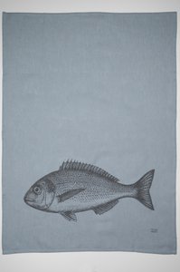 Halflinnen theedoek, FISH