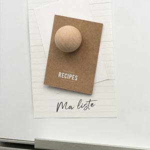 Kleine houten magnetische bal - naturel