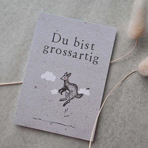 Small card "You are great" with illustration of a kangaroo