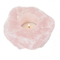 Rose Quartz tea light holder Hand made