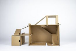Garage à jouets en carton