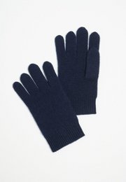  Navy blue 4-thread cashmere gloves. Warm, soft, and stylish winter accessory.