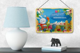 Tin sign Easter Easter greetings 18x12cm NIEDERKASSEL gift decoration