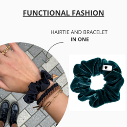 Samt-Scrunchie Grün - Bellody® (1 Stück - Quetzal Green)