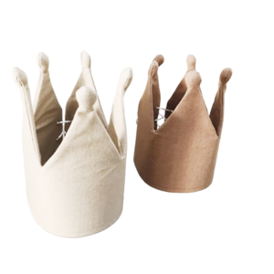 Geburtstagskrone aus Leinen, 48 cm