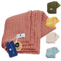 Copper red 4 in 1 Muslin Baby Blanket