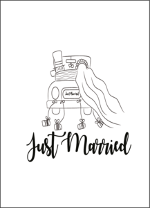 Kaart Just Married