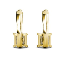 Quadratische Ohrringe – Gold und Kristall
