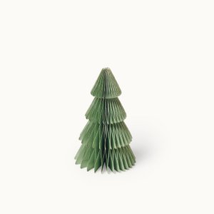 Papieren kerstboom 15cm Lichtgroen