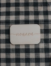 Herrin/Meister/Nanny Grußkarten aus Holz