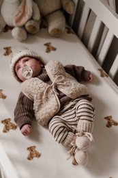  Cream wool bodywarmer, baby outerwear, knitted texture, warm layering piece, infant clothing
