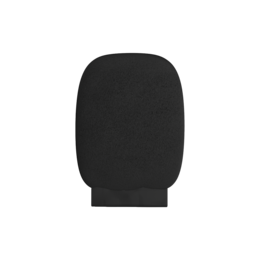  Black self-tanning glove for applying sunless tanning products evenly.