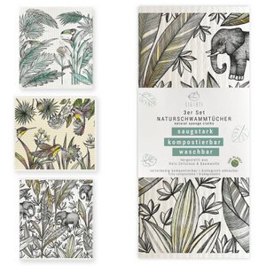 Sponsdoek Set van 3 - Jungle