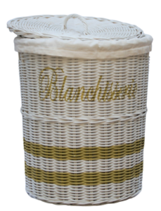 Wäschekörbe L mit Leinenbeutel 'Blanchisserie'