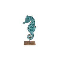Sculpture seahorse on base 13x6x30cm