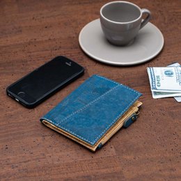 Klassisk brun kork bifold pung- BAG-2072