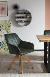 Sillón vintage terciopelo velour, verde oscuro