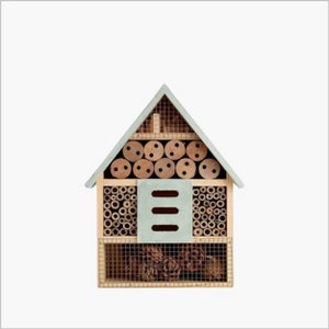 Insectenhotel -  Bug Hotel Naturel – 20x9x30 cm - licht blauw