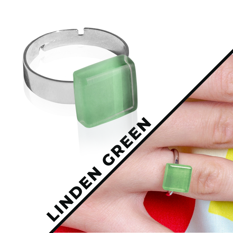Minimalistisk ring med sten • 10 mm • justerbar i størrelse / individuel / bæredygtig