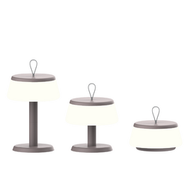  Taupe 3-in-1 modular table lamp, stackable round design, modern minimalist style, adjustable height.