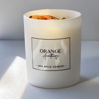 Orange aromatherapy candle