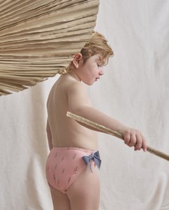 Strampler für Babymädchen mit Blitzaufdruck und dekorativen Schleifen I30-23313032