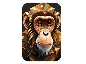 Lufterfrischer Affe, 3 Düfte sort., 10x6,5cm