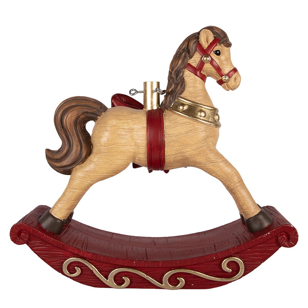 Kerstboom Standaard Hobbelpaard 66x20x60 cm Bruin Keramiek