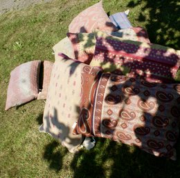 Pudebetræk Vintage Kantha 40x60 cm blød pink