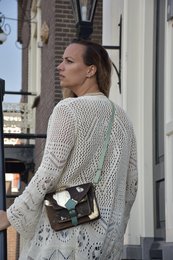 Leather animal print bag Ivy