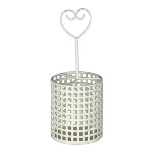 Cutlery holder 26cm - antique white