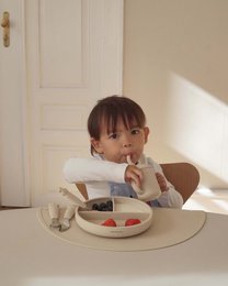 Sippy Cup in silicone - Beige ostrica