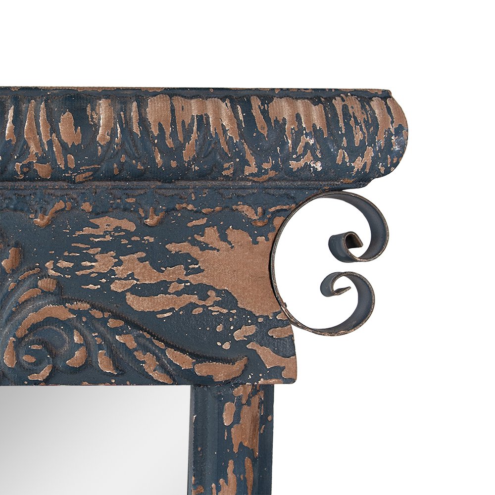 Spiegel 45x131 cm Blauw Bruin Hout Grote Spiegel
