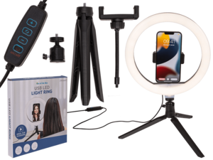 USB LED light ring, with 3 intensities,