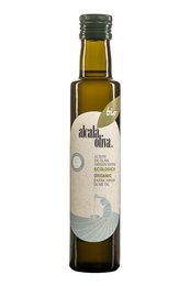 Organic extra virgin olive oil in a 250ml bottle. Produced from olives grown in a sustainable manner, this oil has a rich, fruity flavor and is ideal for cooking, dressings, and dipping.
