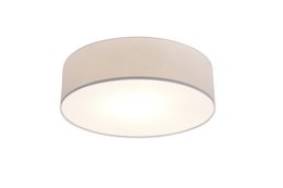 Round, tall ceiling lamp with natural cotton or taupe arenal shade, available in 40cm, 50cm, or 60cm diameter sizes.