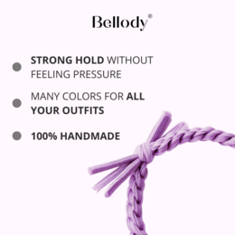 Hårbånd lilla - Bellody®(4 stk.) - Stilfulde flettede hårbånd