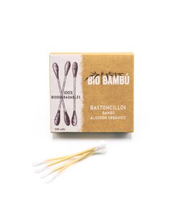 Bamboo and organic cotton swabs. 100 units