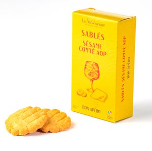 AOP sesame county aperitif shortbread biscuits - 40g cardboard box