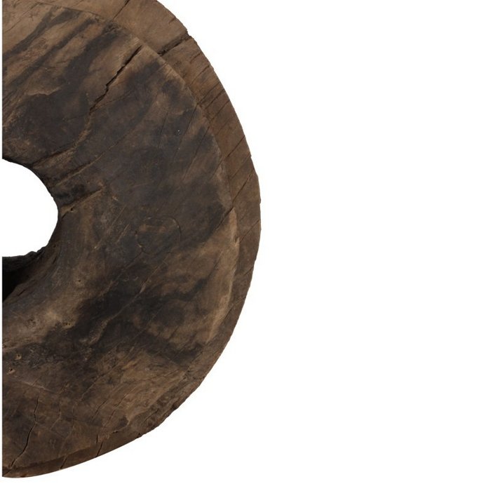 Oud houten wagenwiel op standaard 40cm