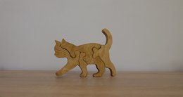 Puzzle en bois chat