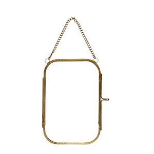 Rounded hanging brass frame 10x15cm