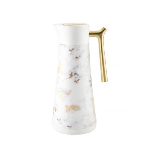 Marble isothermal coffee maker with golden handle 1L