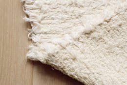 Lille 100/50 cm creme bomuldstæppe