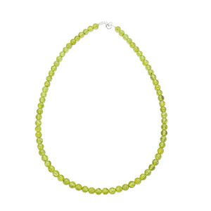 Olivin-Halskette – 6 mm Perlensteine
